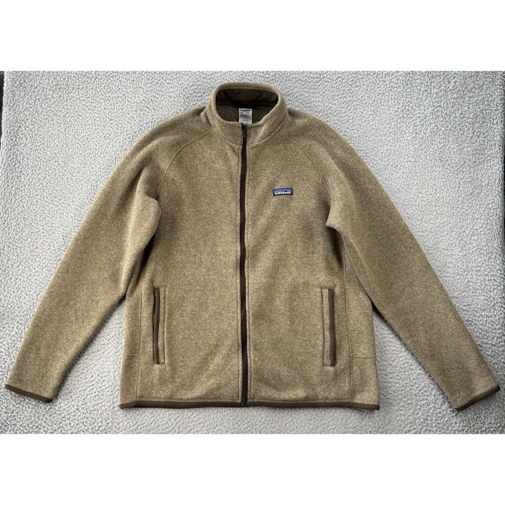 Patagonia Better Sweater Jacket Mens Large Full Zip Fleece Jacket Brown Logo
